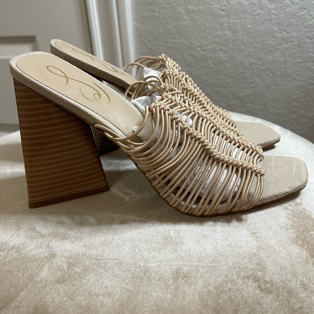 Sam Edelman Laurette caged Sandal 8.5 Nude